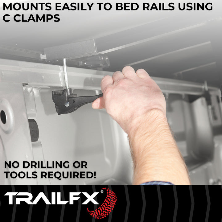 TrailFX Tonneau Cover TFX3003 for Ford F-150 - Soft Vinyl, Clamp-On Mount, Black