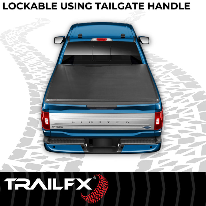TrailFX Tonneau Cover TFX3003 for Ford F-150 - Soft Vinyl, Clamp-On Mount, Black