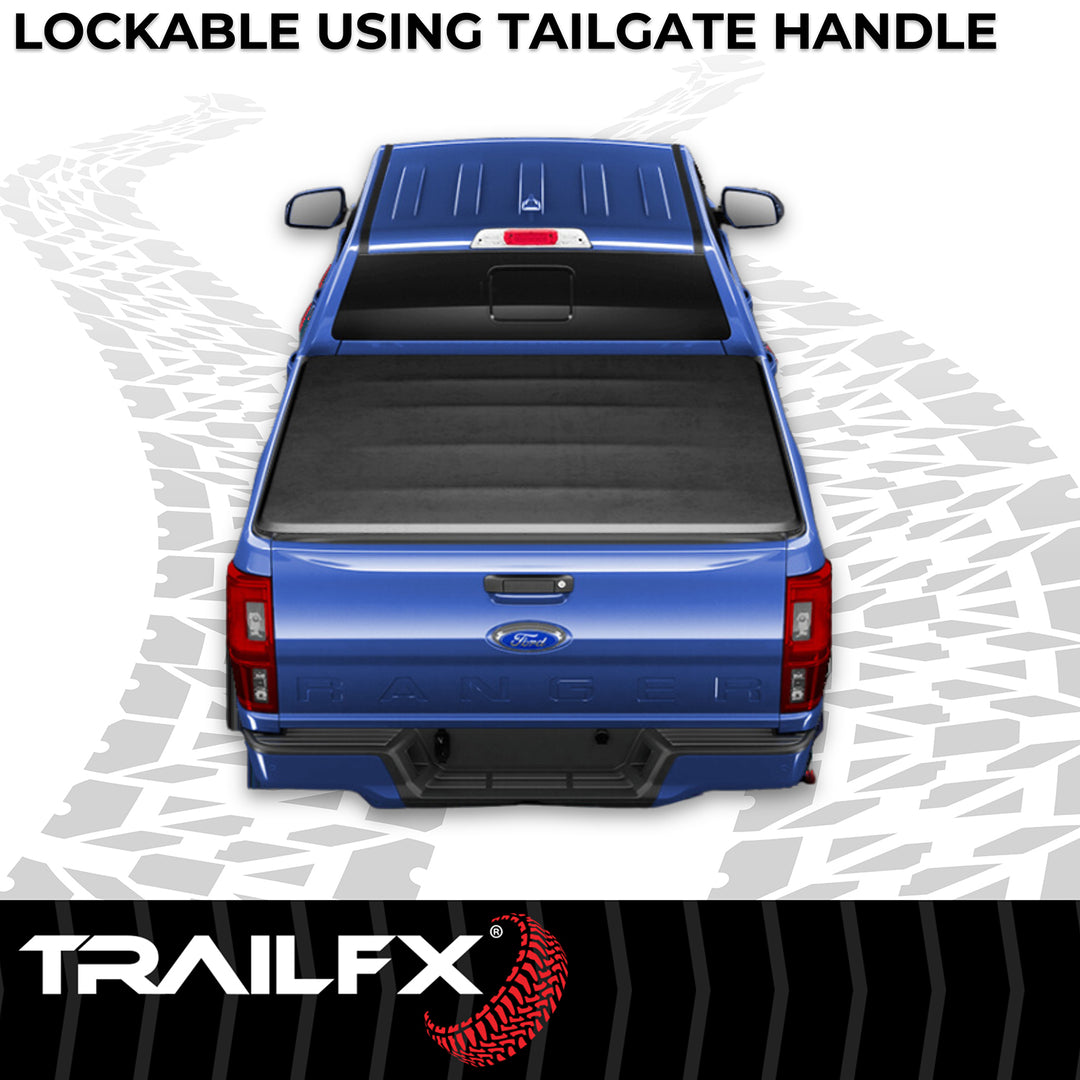 TrailFX T8NTFX3317 Soft Tri-Fold Tonneau Cover for Ford Ranger (2019-2023)