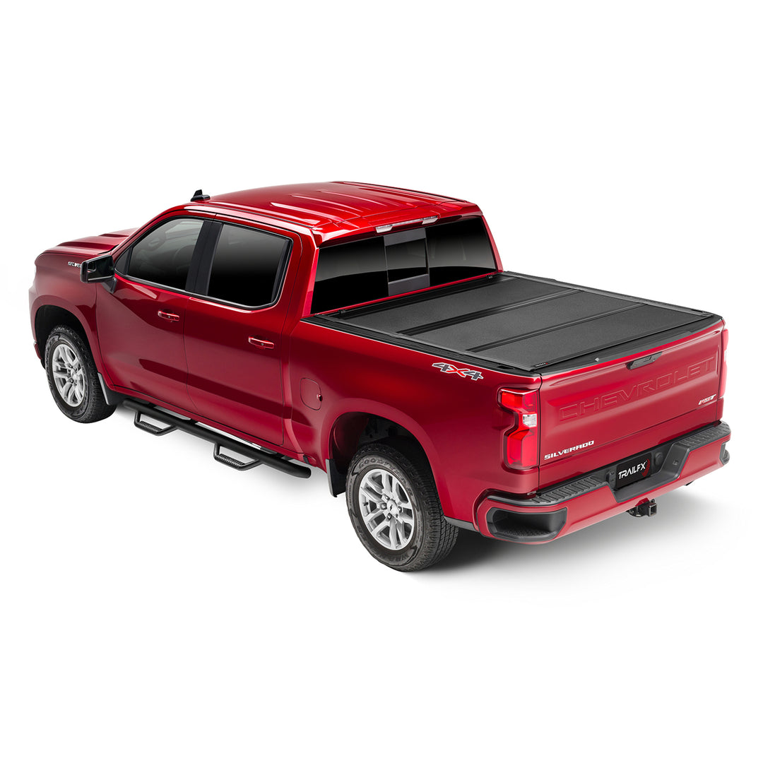 TrailFX TFX8006 Hard Folding Tonneau Cover for Chevy Silverado & GMC Sierra 1500 2019-2023