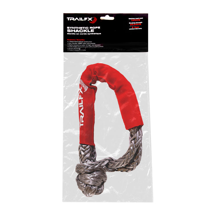 TrailFX 7/16 Inch HMPE Synthetic Rope Shackle – Heavy-Duty Off-Road Recovery Tool