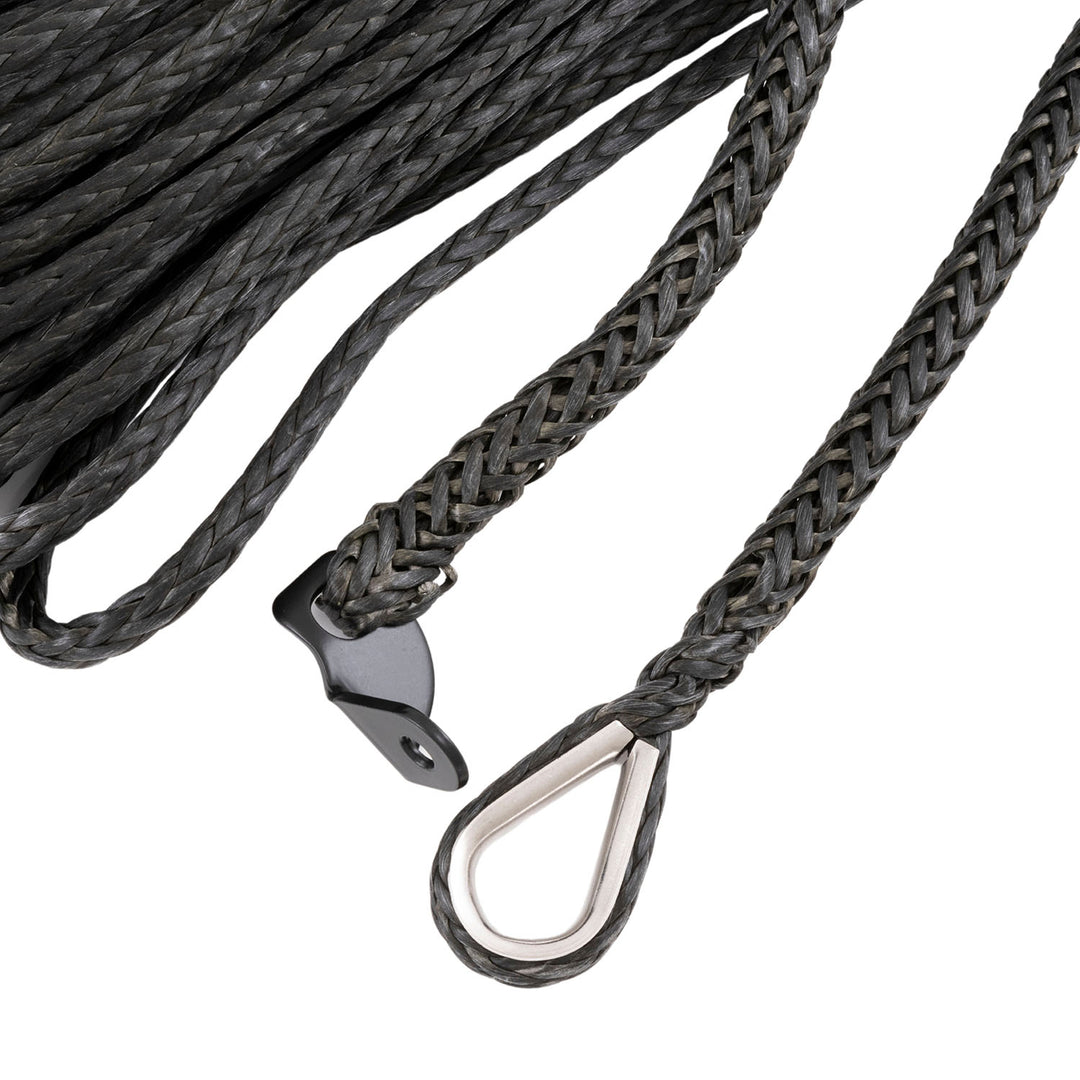 TrailFX WXV007 Winch Cable with Synthetic Rope and Hawse Fairlead for XV Series Winches