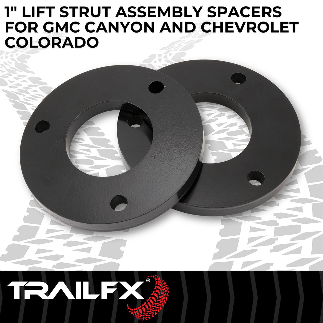 TrailFX Suspension Leveling Kit for 2023-2024 Chevrolet Colorado and GMC Canyon - 1 Inch Lift, Steel Spacers, No Drilling Needed