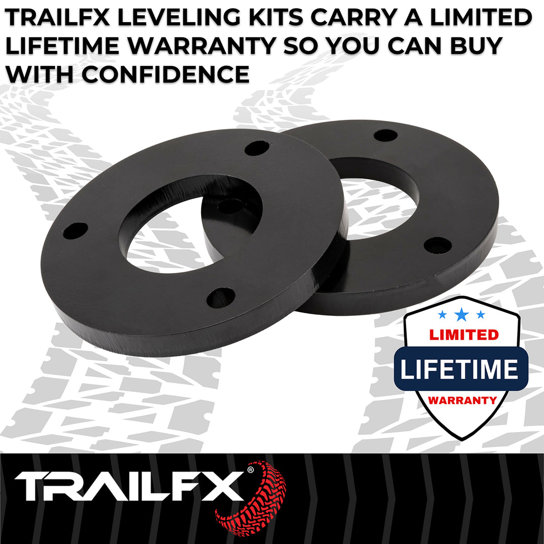TrailFX Suspension Leveling Kit for 2023-2024 Chevrolet Colorado and GMC Canyon - 1 Inch Lift, Steel Spacers, No Drilling Needed