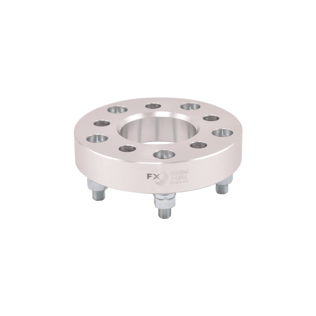 TrailFX 5x114.3mm to 5x127mm Wheel Spacer Set with Silver Anodized Finish - Part W545004S