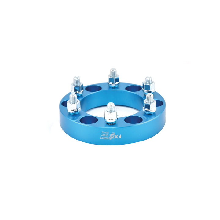 Trail FX Blue Aluminum Wheel Spacer Set for 6x139.7mm Bolt Pattern - 1.25 Inch Thickness, 108mm Hub, Stud Mount, Non Hub Centric