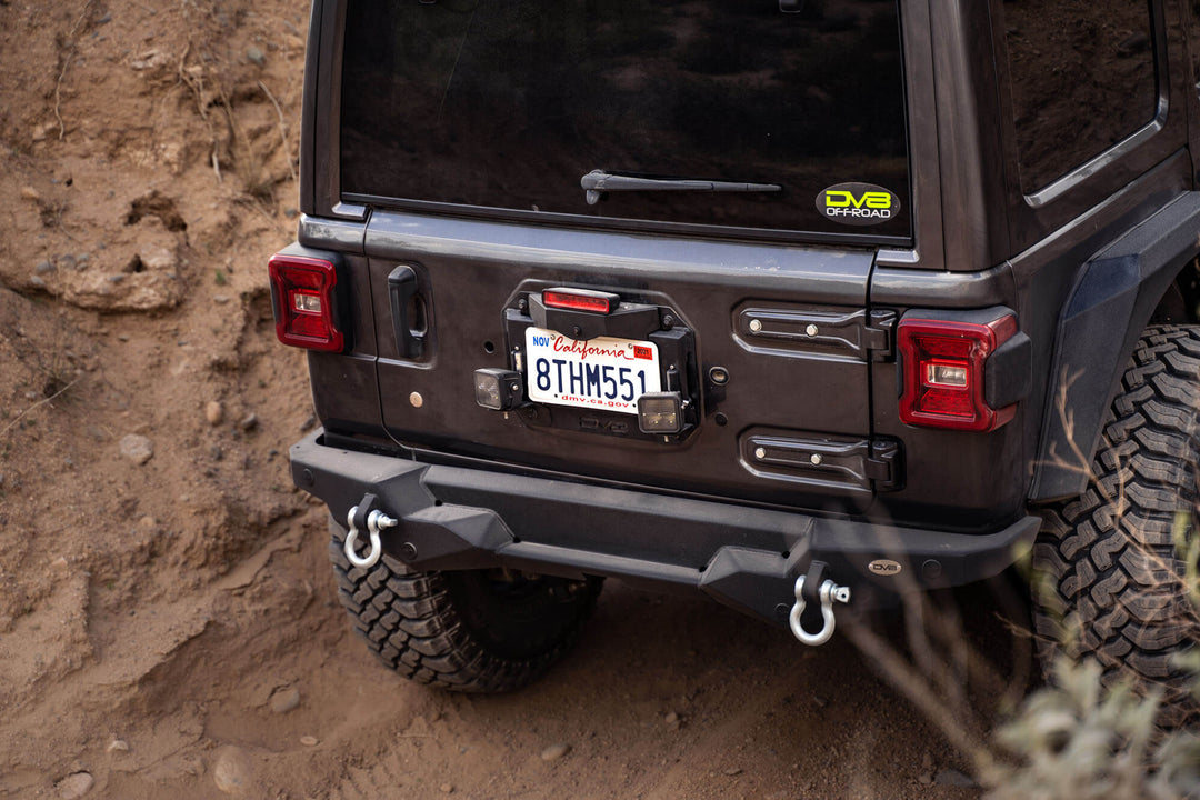 2018-2024 Jeep Wrangler DV8 Offroad Spare Tire Delete With Light Mounts