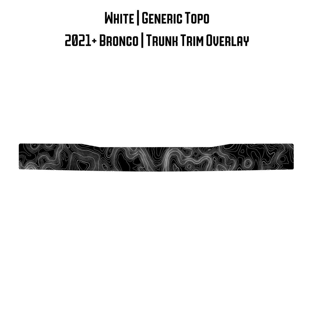 Topo Trunk Trim Overlay / Protector - 2021+ Bronco