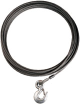 Warn 23678 Wire Rope Assembly - 7/16 Inch Diameter x 100 Feet, Industrial Grade, 20,400 lb Capacity