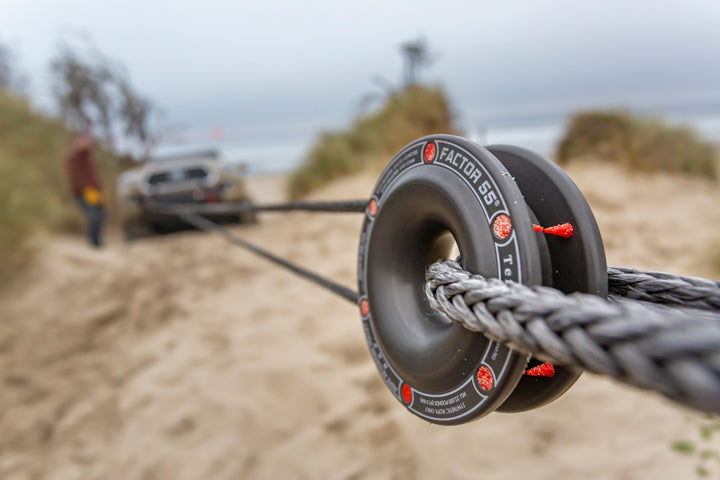 Factor 55 Rope Retention Pulley (RRP) with Soft Shackle Combo – Gray, 6061 Aluminum, Hard Anodized Finish