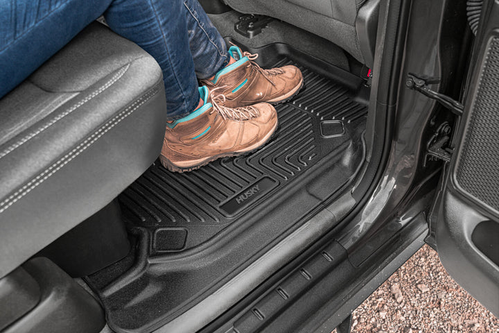 Husky Liners X-act Contour Front Floor Liners for Chevrolet Silverado and GMC Sierra 1500, 2500 HD, 3500 HD – Black (Part #52741)