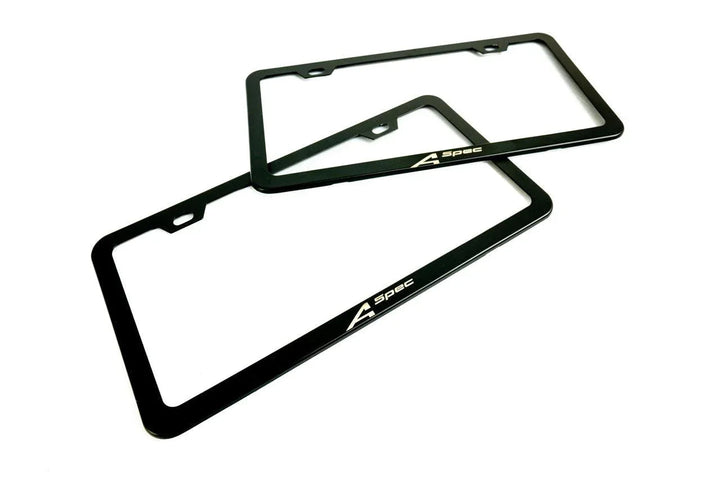 "A Spec" License Plate Frame - Black, Pair