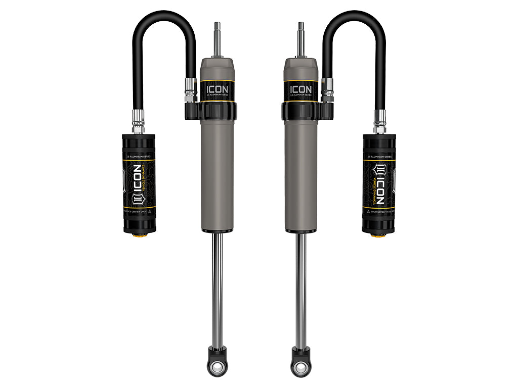 ICON 2023-2026 Ford F-250/F-350 Super Duty 4WD, 4.5” Lift, Front, V.S. 2.5 Aluminum Series Shocks, Remote Reservoir, Pair