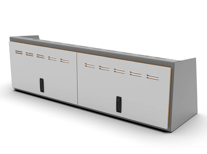 48" Upper Cabinet White - Black Door