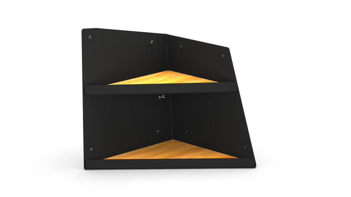 Right Hand Angled Shelf - Black
