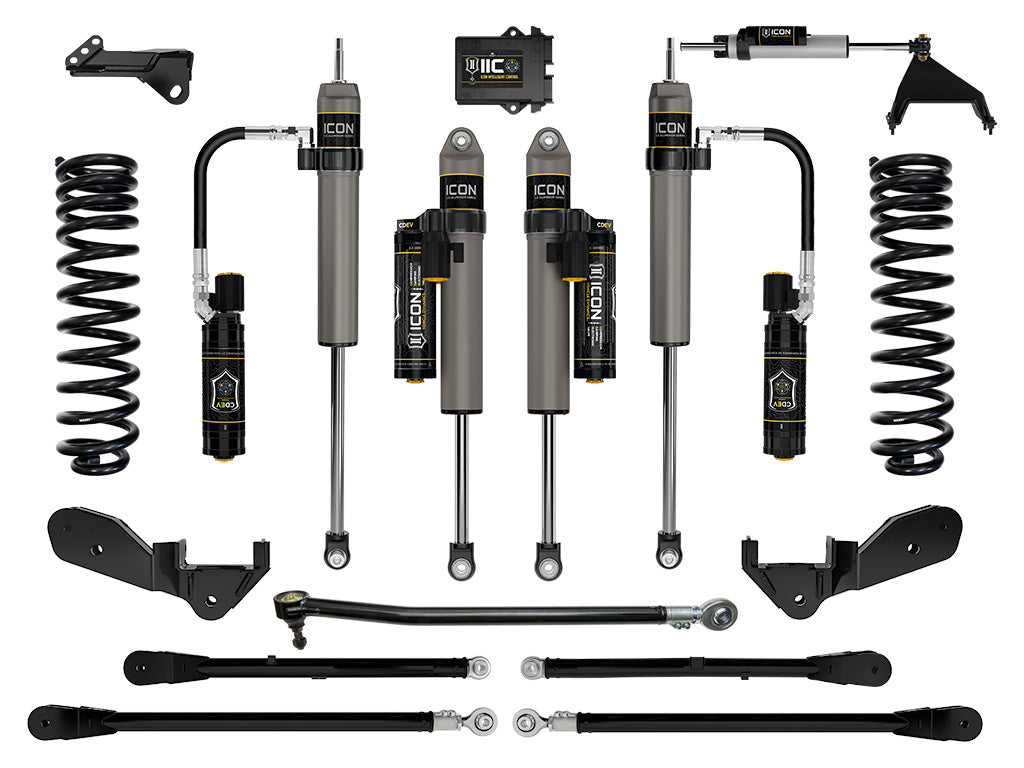 ICON 2023-2026 Ford F-250/F-350 Super Duty 4WD, Gas, 2.5" Lift, Stage 6 Suspension System w/ 4-Link