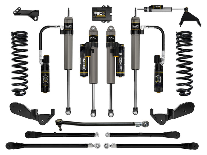 ICON 2023-2026 Ford F-250/F-350 Super Duty 4WD, Gas, 2.5" Lift, Stage 6 Suspension System w/ 4-Link