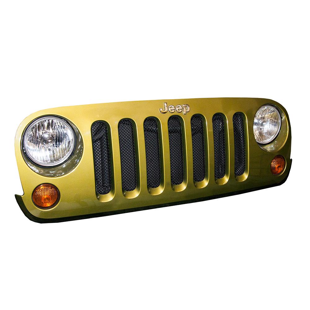 Jeep JK 1-Piece Mesh Grille Black