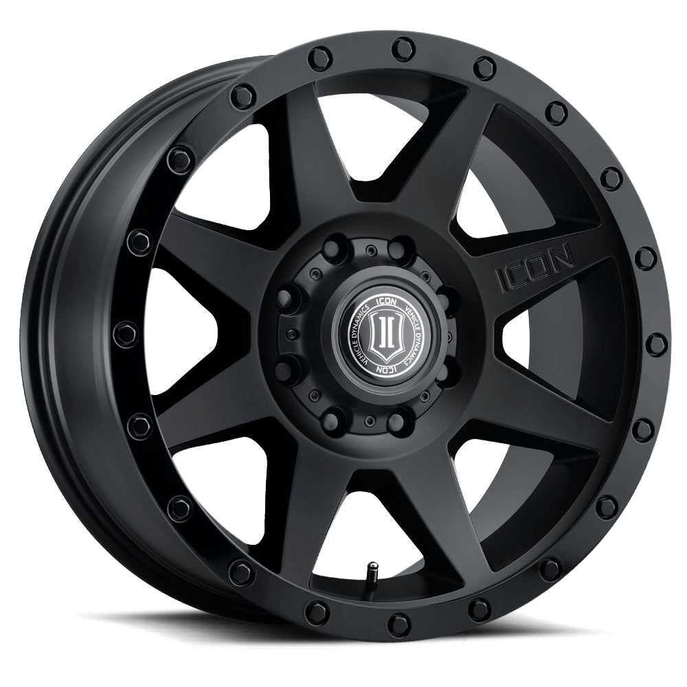 ICON Alloys Rebound HD, Double Black, 17 x 8.5 / 8 x 6.5, 13mm Offset, 5.25" Backspace