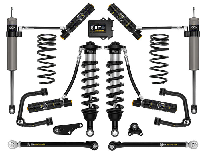ICON 2024-2026 Toyota Tacoma 1.25-3" Lift, Stage 10 Suspension System, Tubular, Triple Rate Rear Springs