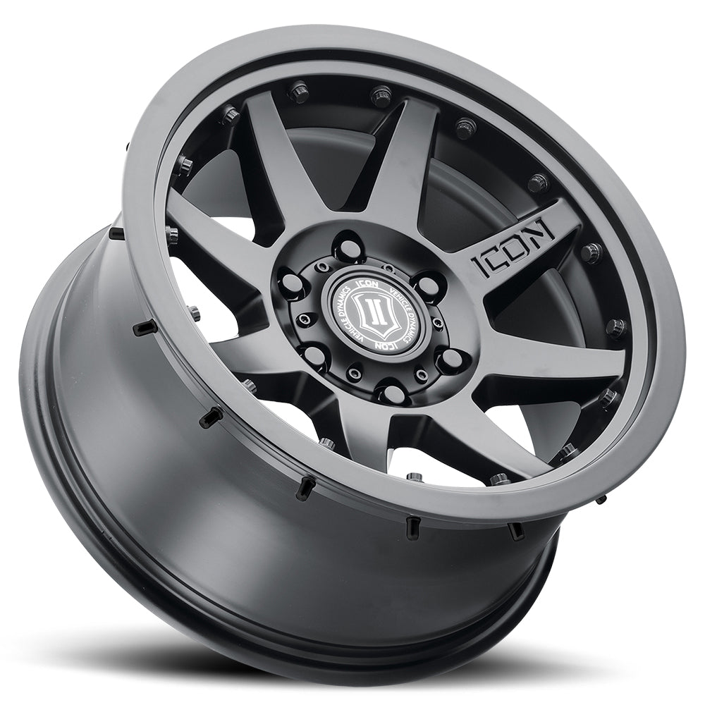 ICON Alloys Rebound Pro, Satin Black, 17 x 8.5 / 5 x 150, 25mm Offset, 5.75" BS