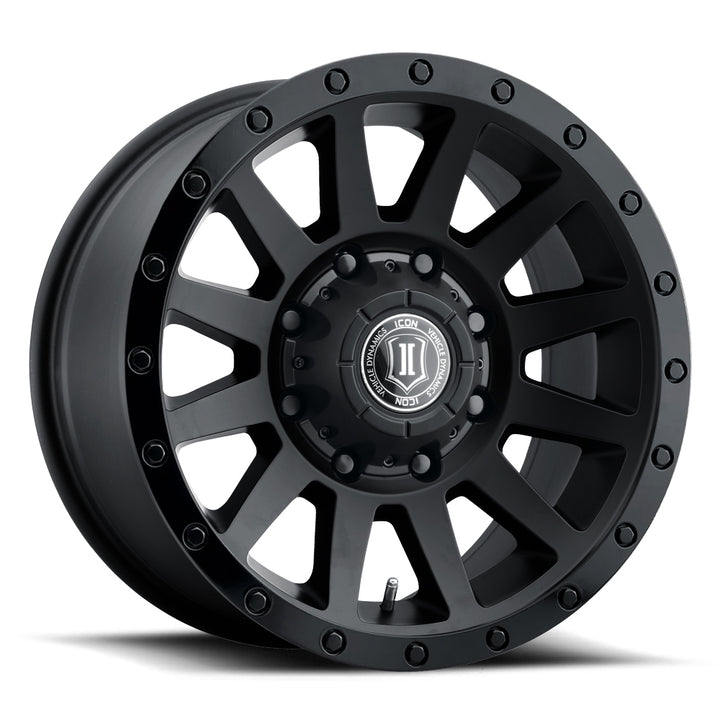ICON Alloys Compression HD, Double Black, 18 x 9 / 8 x 170, 6mm Offset, 5.25" Backspace