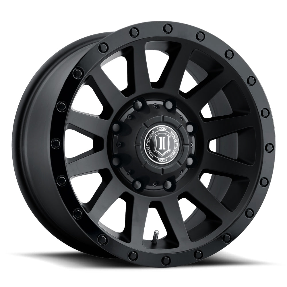 ICON Alloys Compression HD, Double Black, 18 x 9 / 8 x 180, 12mm Offset, 5.5" Backspace