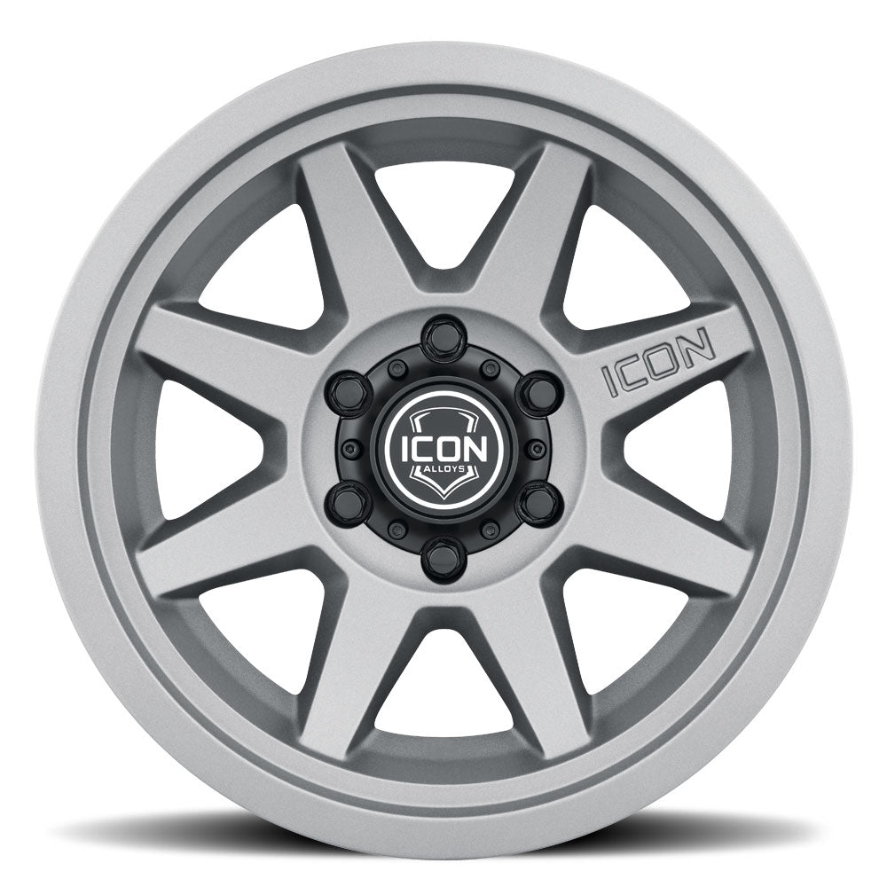 ICON Alloys Rebound SLX, Charcoal, 17 x 8.5 / 5 x 5, -6mm Offset, 4.5" BS