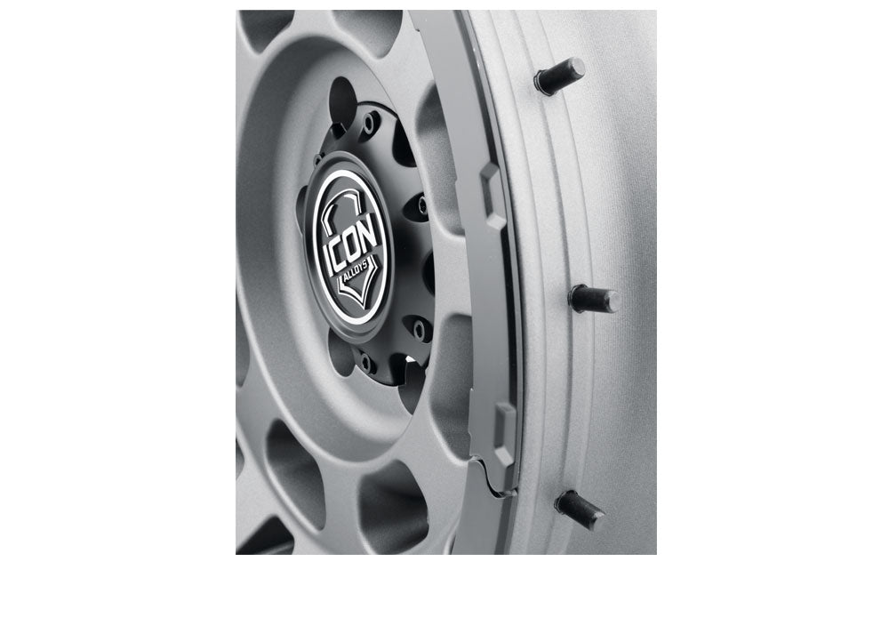 ICON Alloys Hammer Pro, Charcoal, 17 x 8.5 / 5 x 150, 25mm Offset, 5.75" BS