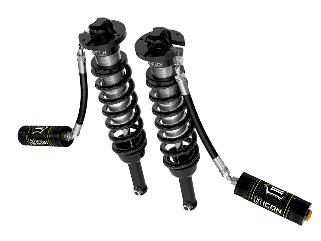 ICON 2005-2023 Toyota Tacoma, 0-3.5"/0-2.75" Lift, Front, V.S. 2.5 Series Coilover Kit, Extended Travel, Remote Reservoir, 700 lbs/in Coils, Pair