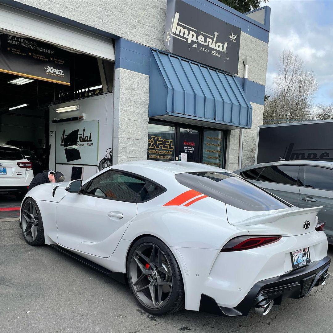 A91 Style Supra Rear Decklid Stripes - 2020+ Supra