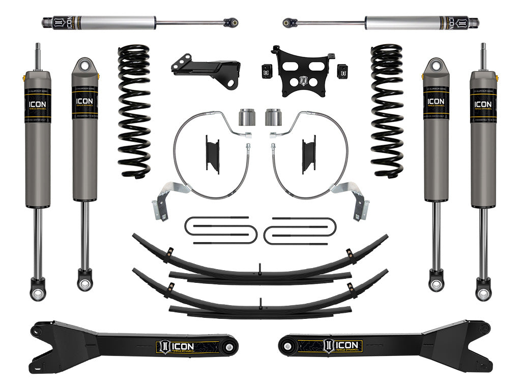 ICON 2023-2026 Ford F-250/F-350 Super Duty 4WD, Gas, 4.5" Lift, Stage 3 Suspension System w/ Radius Arms & Expansion Packs