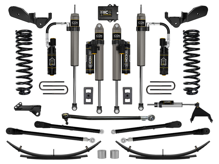 ICON 2023-2026 Ford F-250/F-350 Super Duty 4WD, Diesel, 2.5" Lift, Stage 6 Suspension System w/ 4-Link and Expansion Packs