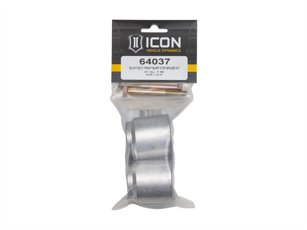ICON 2005-2026 Ford F-250/F-350 Super Duty 4WD, Front, 2" Bump Stop Spacer Kit