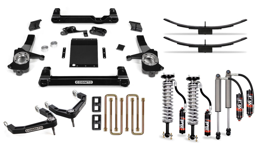 Cognito 6-Inch Elite Billet UCA Lift Kit with Fox 2.5 Elite Performance Series Shocks For 19-25 Silverado/Sierra 1500 2WD/4WD Including AT4 and Trail Boss