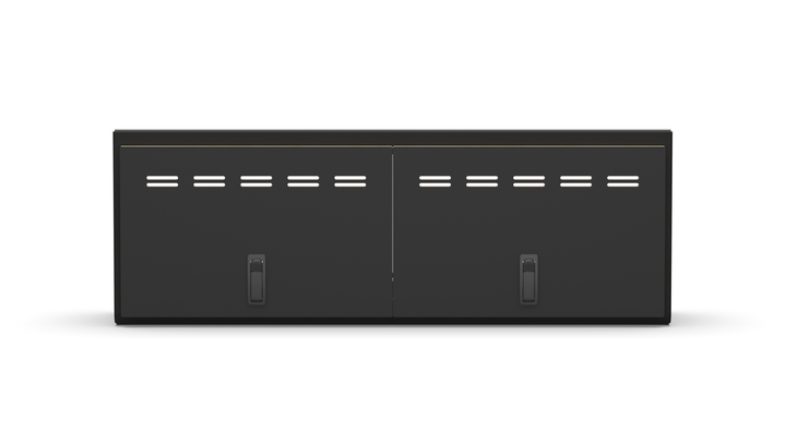 40" Shallow Upper Cabinet Black - Black Door