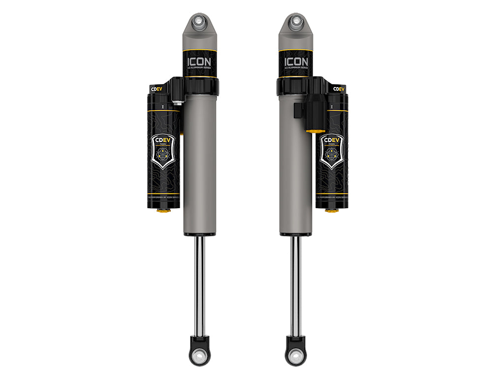 ICON 2021-2026 Ford F-150 4WD/F-150 Tremor, 0-2" Lift, Rear, V.S. 2.5 Aluminum Series Shock Absorbers, Piggyback Reservoir w/ CDEV, Pair