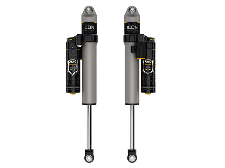 ICON 2021-2026 Ford F-150 4WD/F-150 Tremor, 0-2" Lift, Rear, V.S. 2.5 Aluminum Series Shock Absorbers, Piggyback Reservoir w/ CDEV, Pair