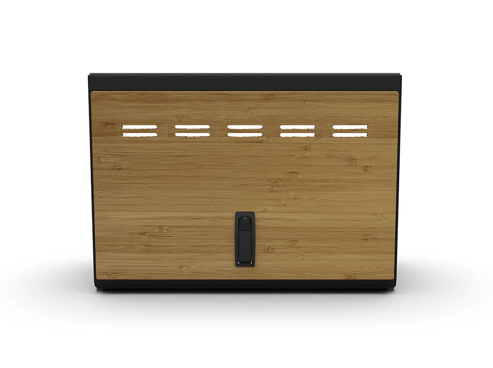 20" Shallow Upper Cabinet - Black - Black Door