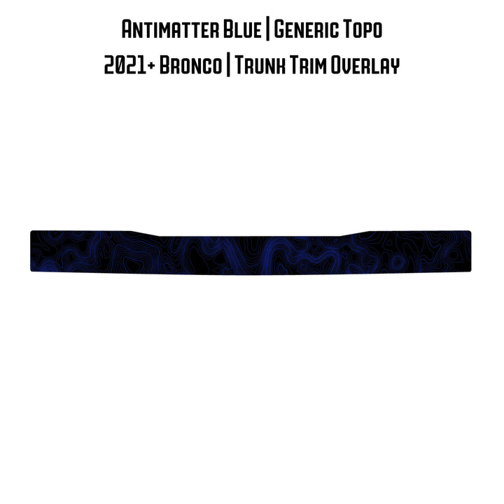 Topo Trunk Trim Overlay / Protector - 2021+ Bronco