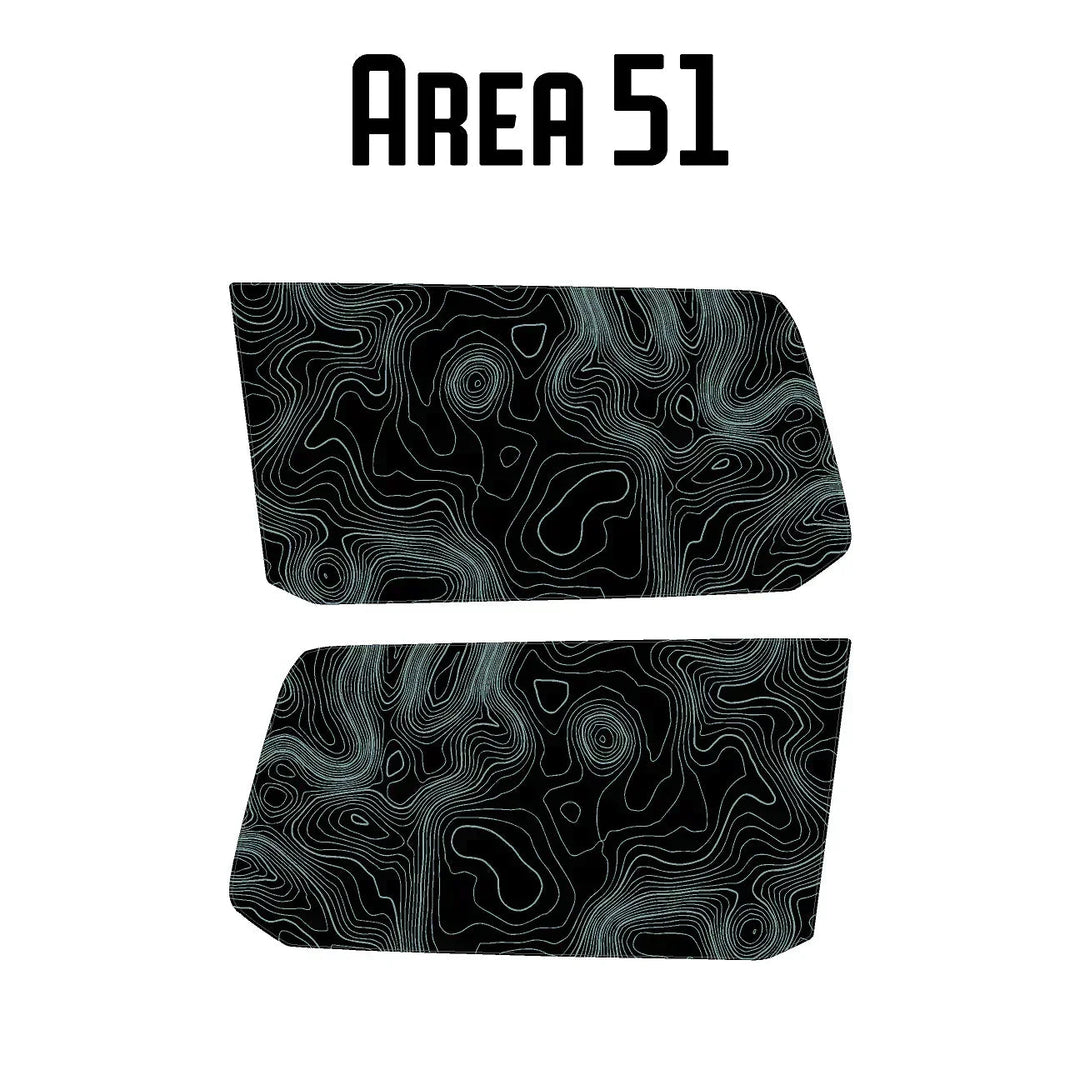 Topographic Rear Window Map Overlays V3 (Perforated) - 2025+ 4Runner