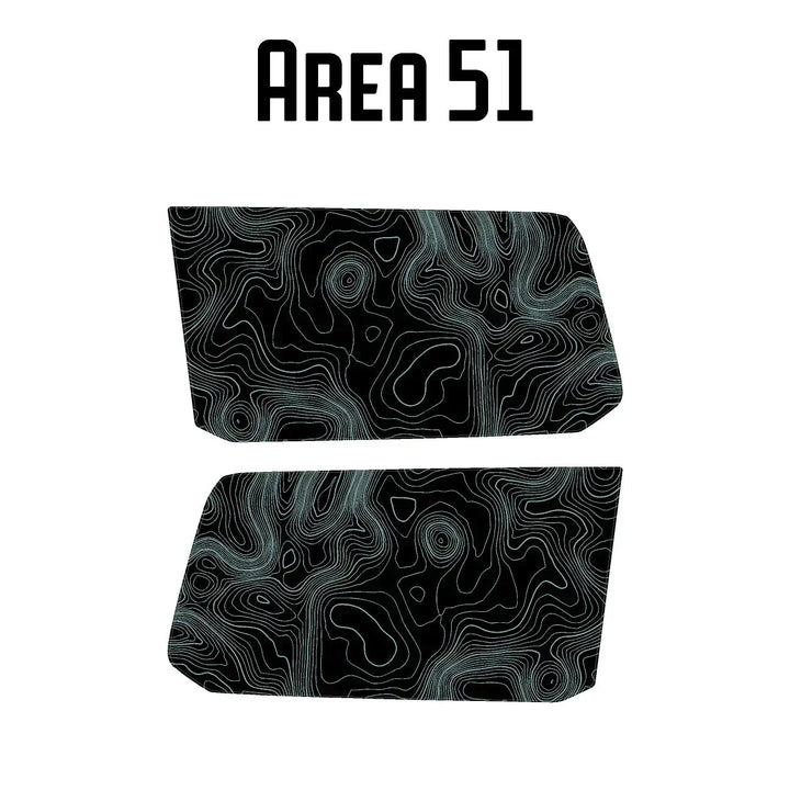 Topographic Rear Window Map Overlays V3 (Perforated) - 2024+ Land Cruiser