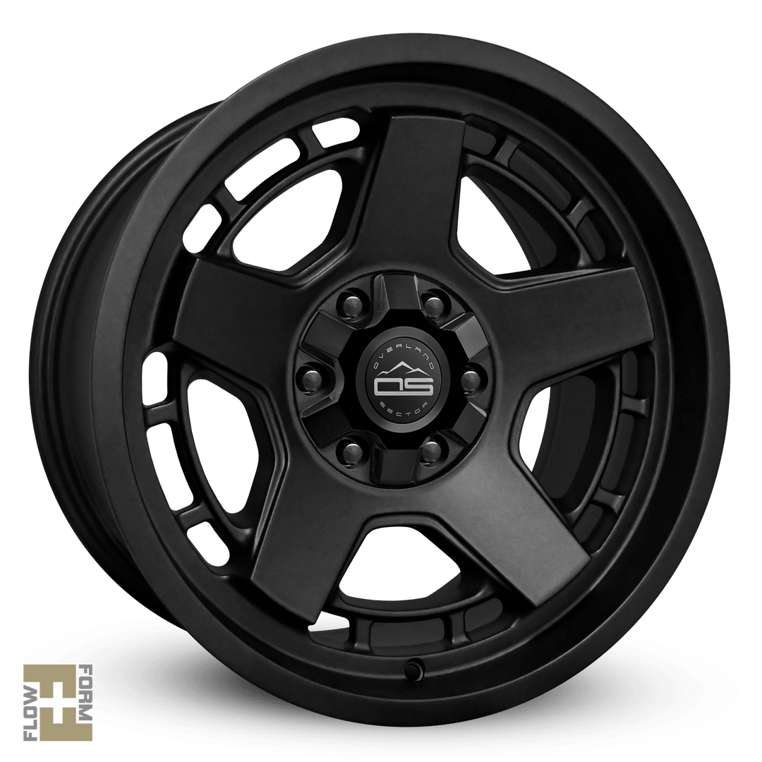 Overland Sector Atlas 17x9 -12 6x135/6x139.7mm 106.2mm Satin Black by Overland Sector | KOVA Offroad