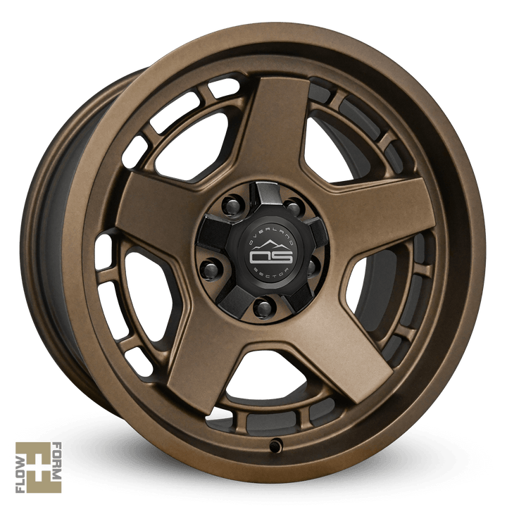 Overland Sector Atlas 17x9 -12 5x114.3/5x127mm 71.5mm Satin Textured Bronze by Overland Sector | KOVA Offroad