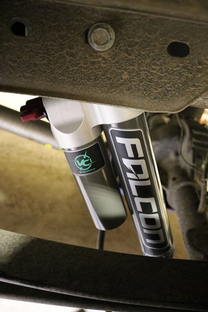 Van Compass Falcon 3.3 Sp2 Fast Adjust Shocks, Light/Mid Tune, Rear, Ford Transit, Pair