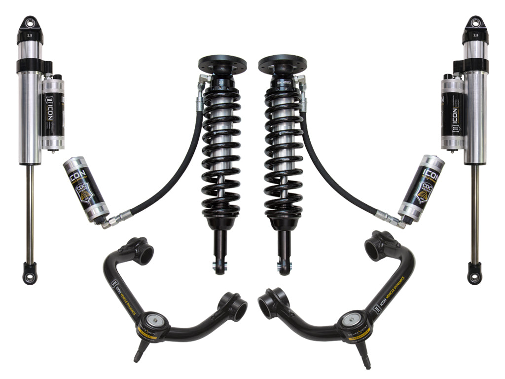 ICON 2009-2013 Ford F-150 4WD, 1.75-2.63" Lift, Stage 5 Suspension System, Tubular