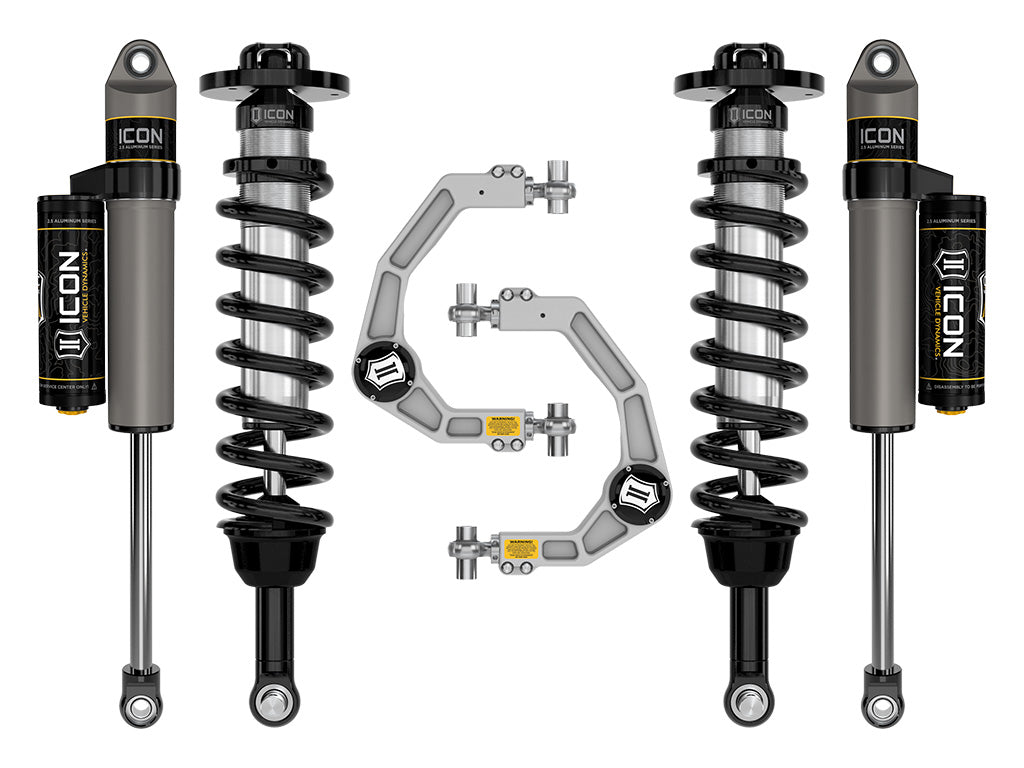 ICON 2021-2026 Ford F-150 4WD, 2.75-3.5" Lift, Stage 2 Suspension System, Billet