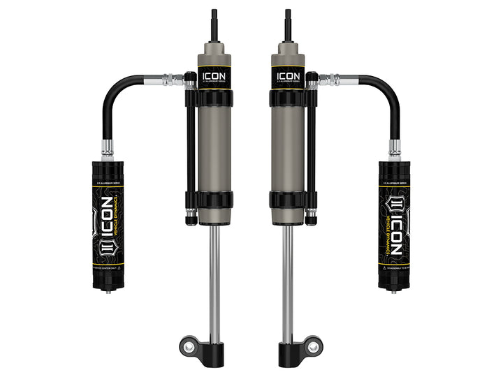ICON 2005-2023 Toyota Tacoma, Rear, V.S. 2.5 Aluminum Series RXT Shock Absorbers, Omega Bypass Remote Reservoir, Pair