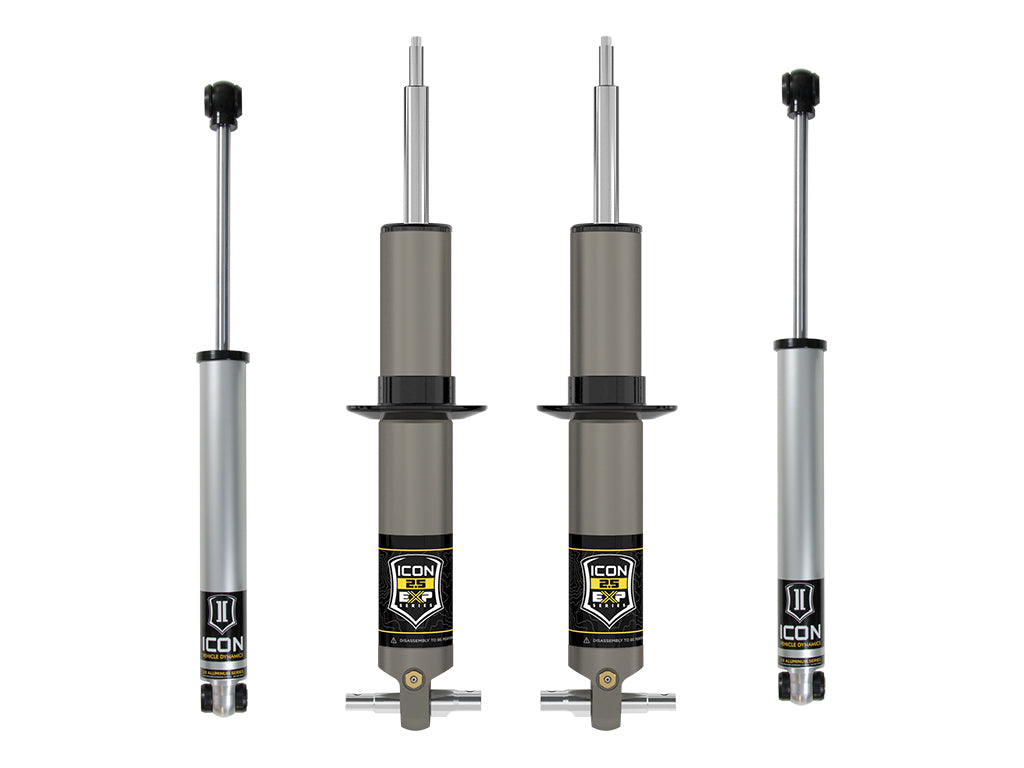 ICON 2019-2026 Chevrolet Silverado 1500/GMC Sierra 1500, 2.375-3.75" Lift, Stage 1 EXP Suspension System