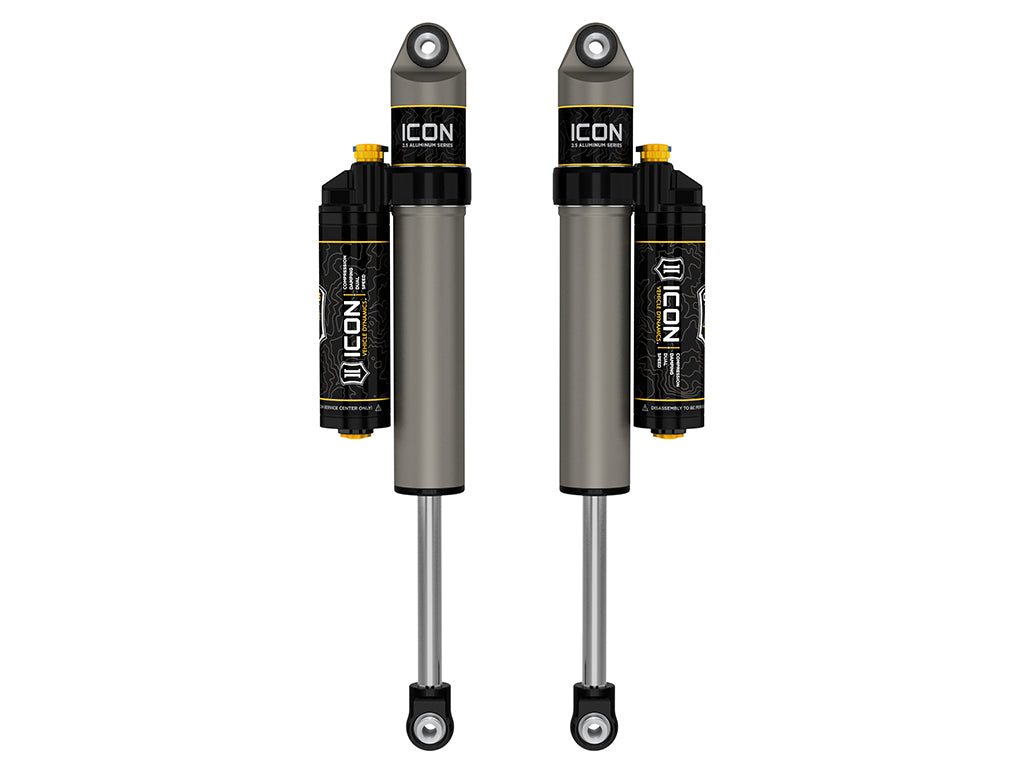ICON 2021-2026 Ford F-150 2WD, 0-1" Lift, Rear, V.S. 2.5 Aluminum Series Shock Absorbers, Piggyback Reservoir w/ CDXS, Pair